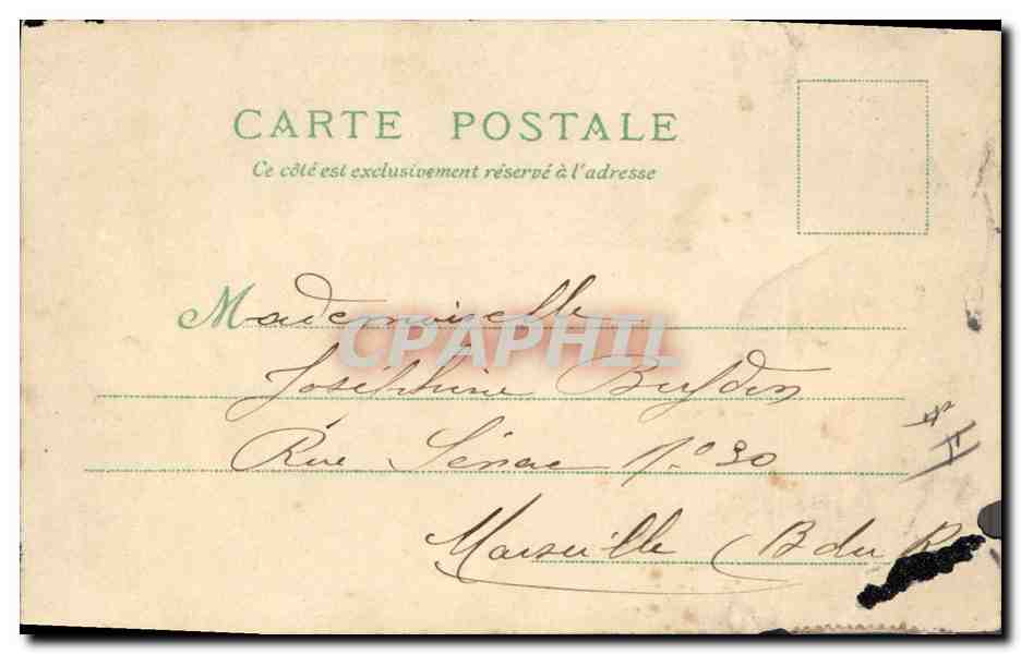 CPA Fantaisie Carte transparente Versailles Le bassin de Latone — Rückseite
