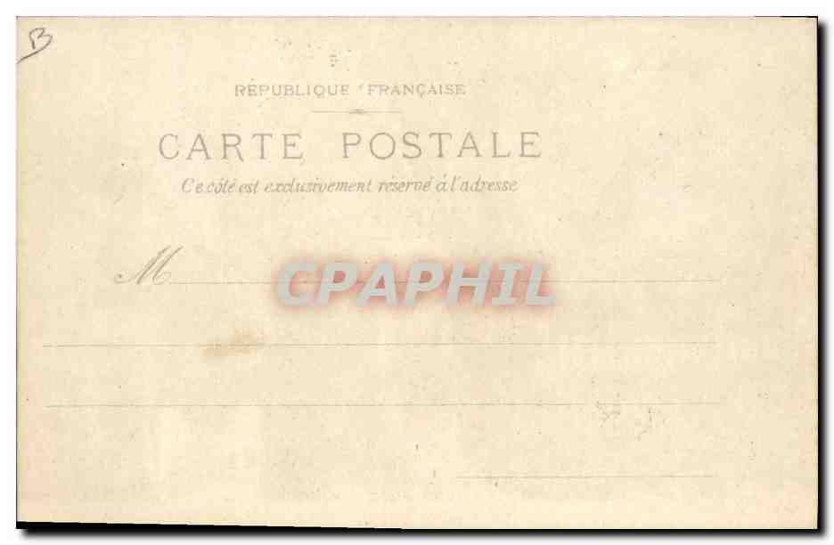 CPA Fantaisie Carte transparente Paris Exposition de 1900 Palais des Manufactures Nationales — Rückseite