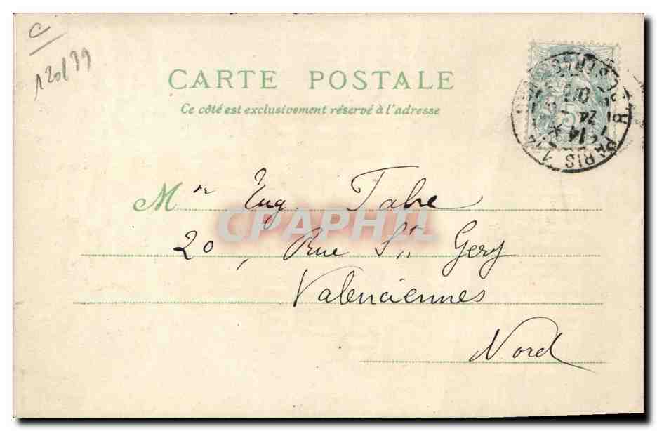 CPA Fantaisie Carte transparente Paris Exposition universelle de 1900 Le Pavillon Royal de la Belgique — Rückseite