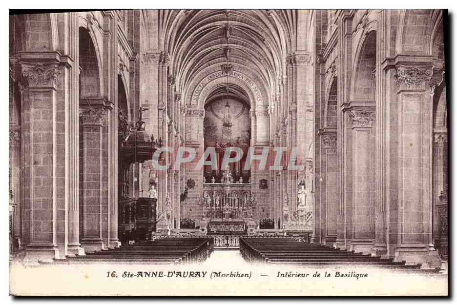 CPA Orgue Ste Anne d'Auray Interieur de la basilique