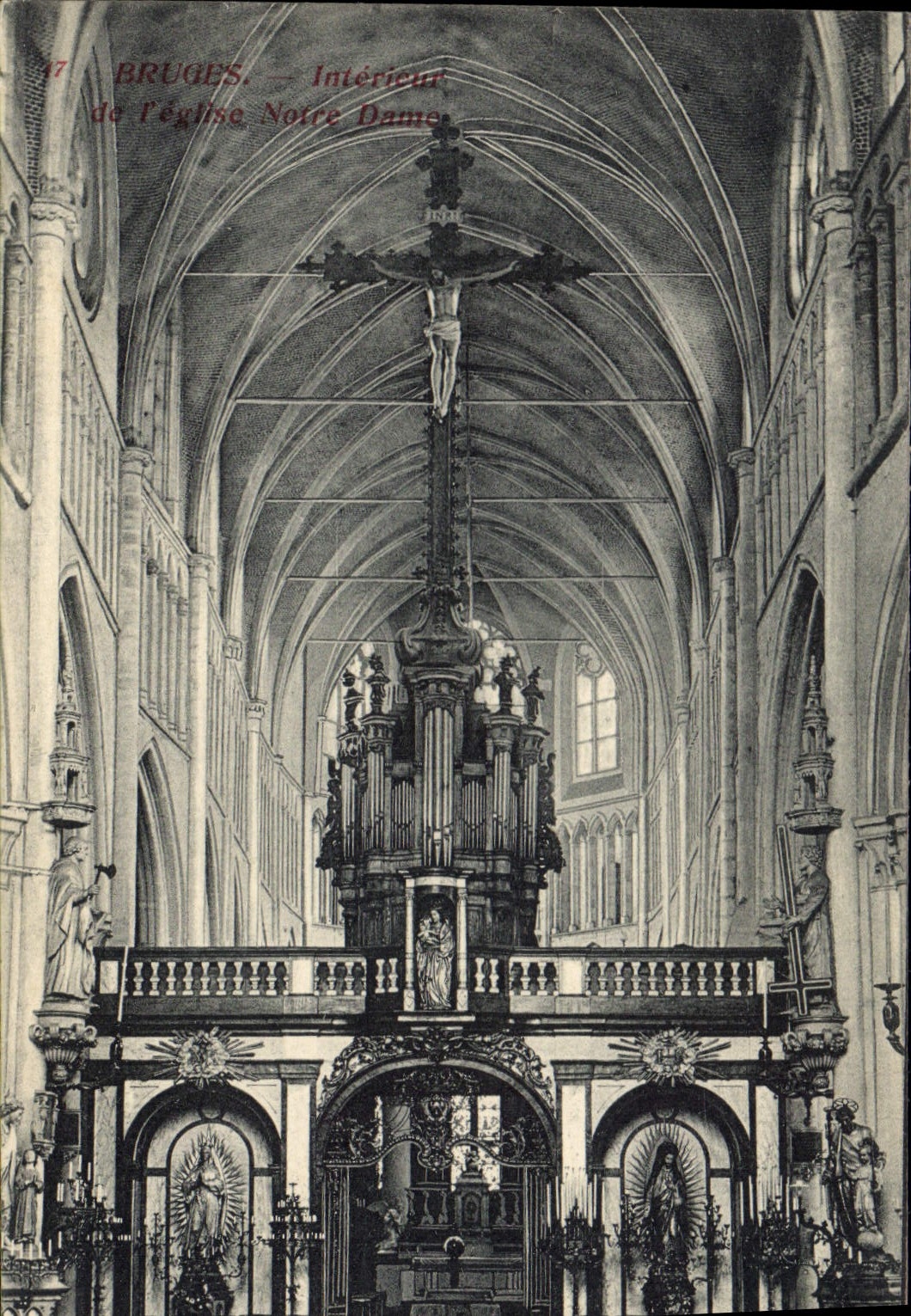 CPA Orgue Bruges Interieur de l'eglise Notre Dame