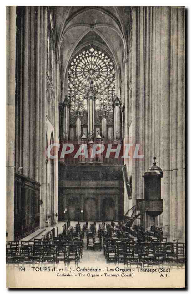 CPA Orgue Tours Cathedrale Les orgues Transept 