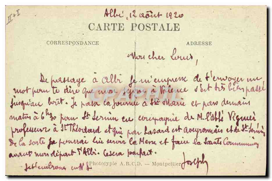 CPA Orgue Albi Cathedrale Sainte Cecile Les orgues  — Rückseite