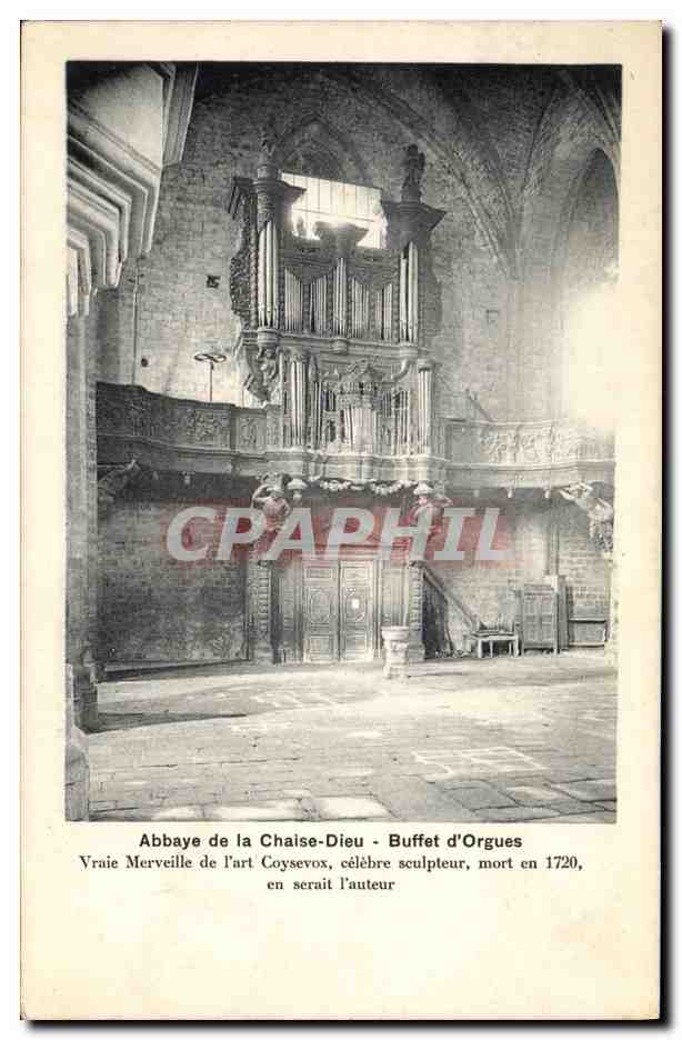 CPA Orgue Abbaye de la Chaise Dieu Buffet d'orgues Art Coysevox