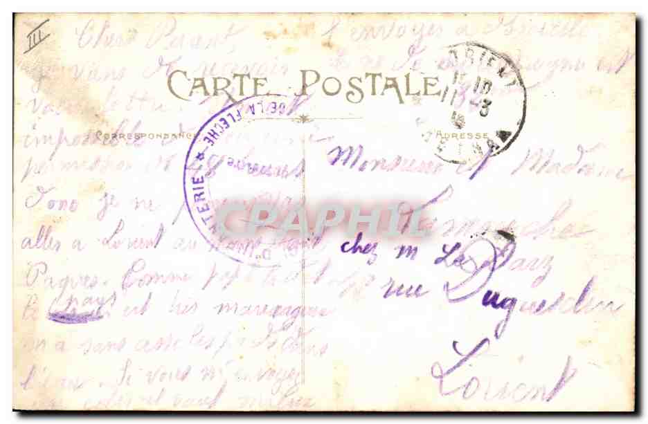 CPA Orgue Les orgues de la chapelle du Prytanee  — Verso