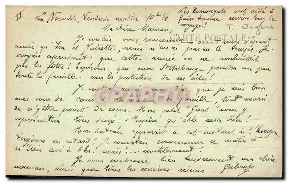 CPA Orgue Narbonne Les orgues de Saint Just — Verso