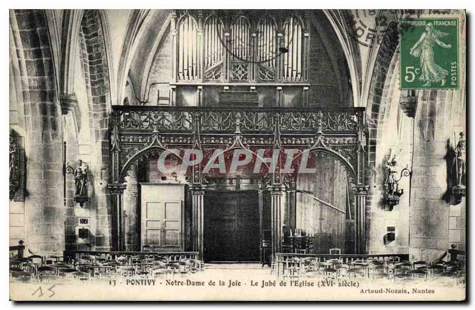 CPA Orgue Pontivy Notre Dame de la Joie Le jube de l'eglise