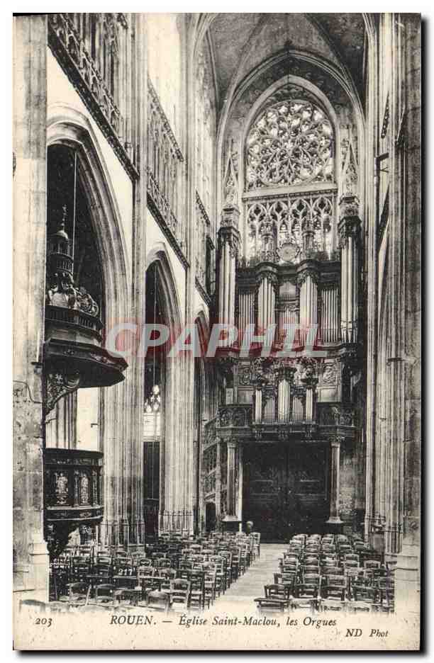 CPA Orgue Rouen Eglise Saint Maclou Les orgues