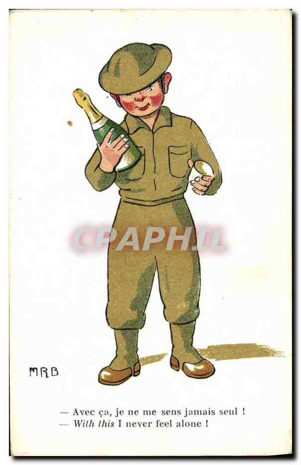 Soldat avec bouteille de champagne — MRB — série 44-102