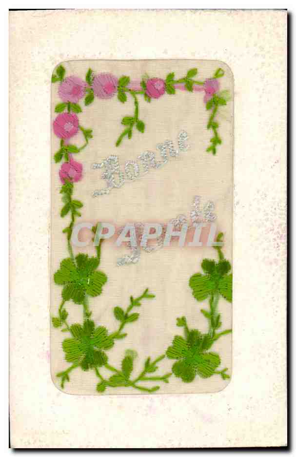 CPA Fantaisie Toilee Fleurs