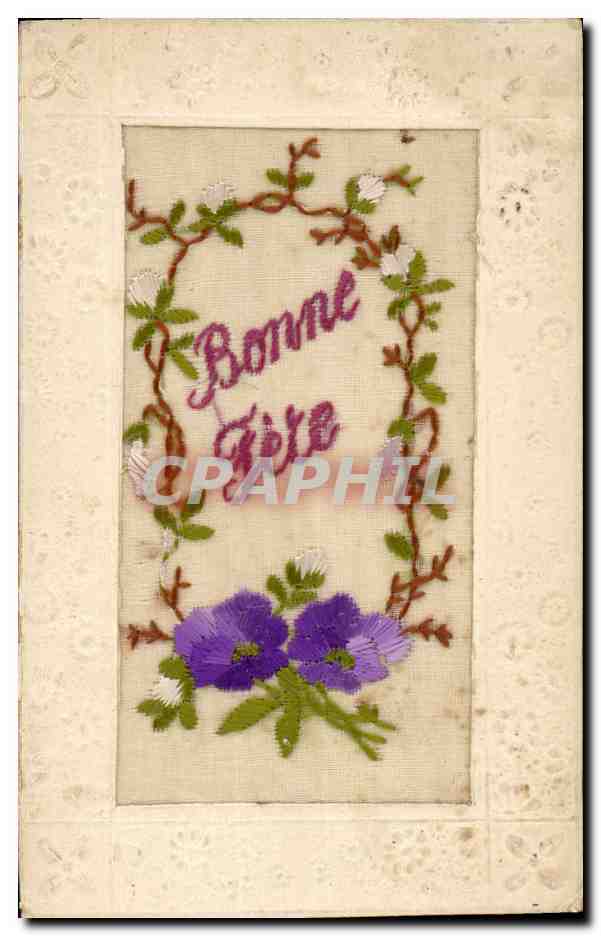 CPA Fantaisie Toilee Fleurs 