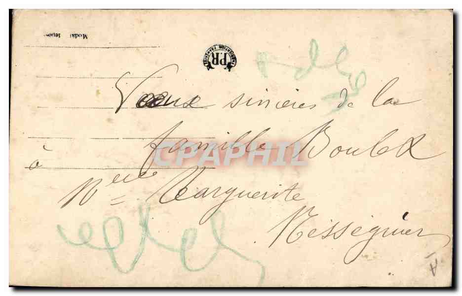CPA Fantaisie Toilee Fleurs  — Rückseite