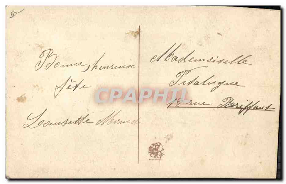 CPA Fantaisie Toilee Fleurs  — Verso