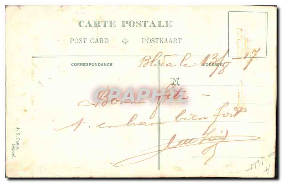 CPA Fantaisie Toilee Fleurs  — Rückseite
