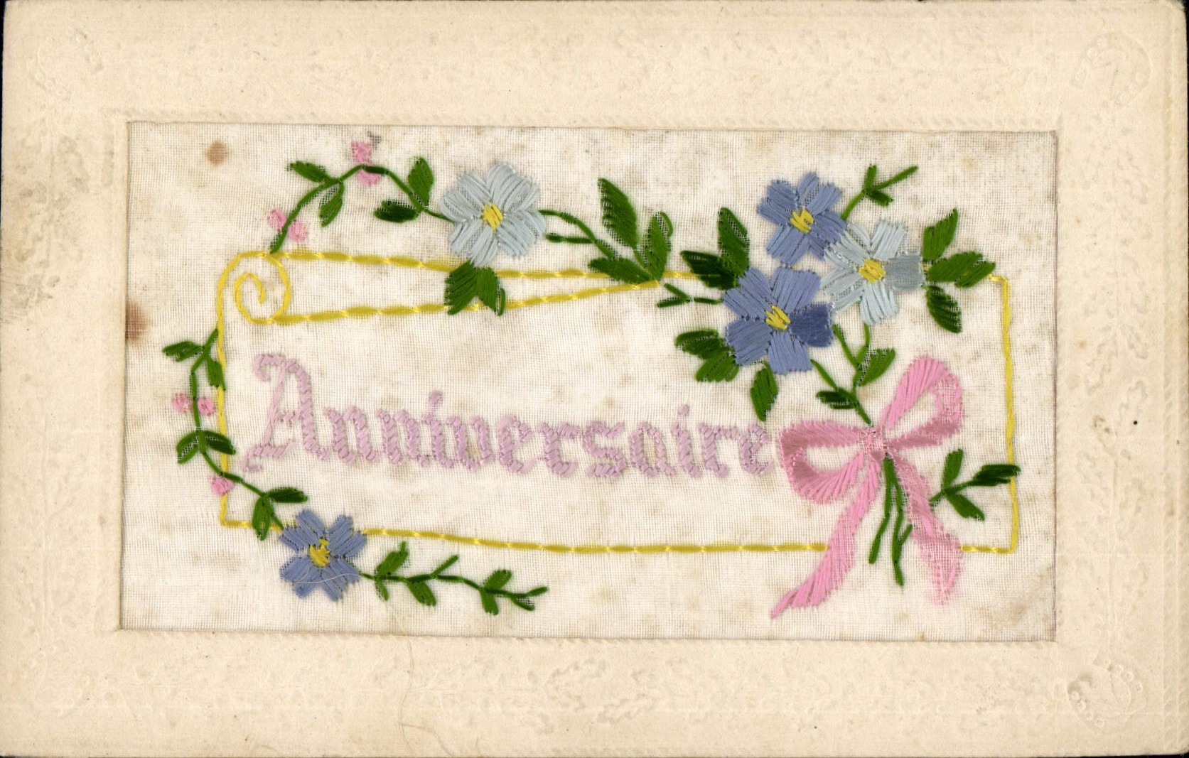 CPA Fantaisie Toilee Fleurs 