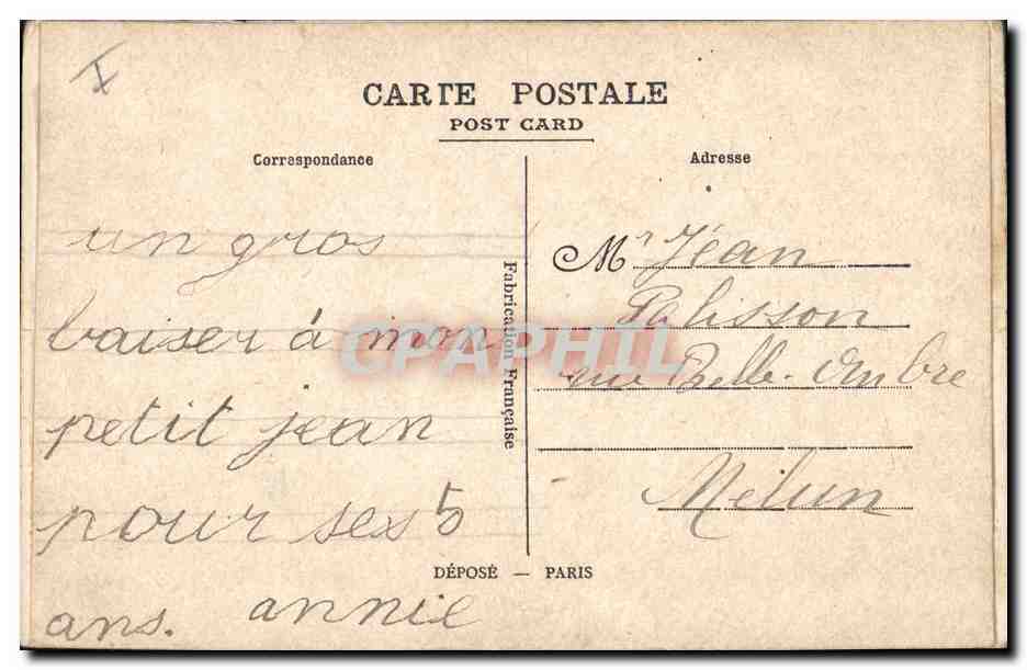 CPA Fantaisie Toilee Fleurs  — Verso