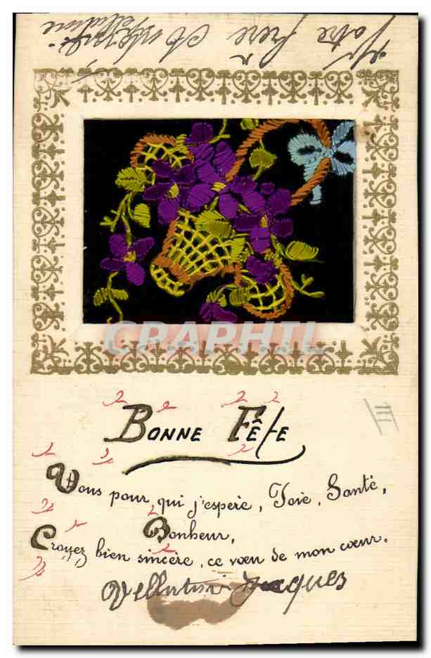 CPA Fantaisie Toilee Fleurs 