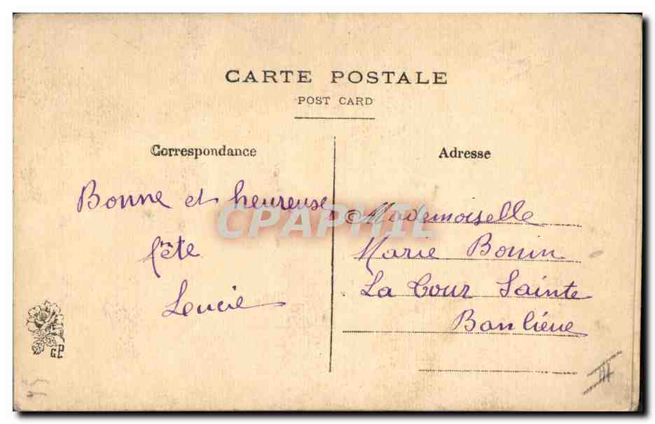 CPA Fantaisie Toilee Fleurs  — Rückseite