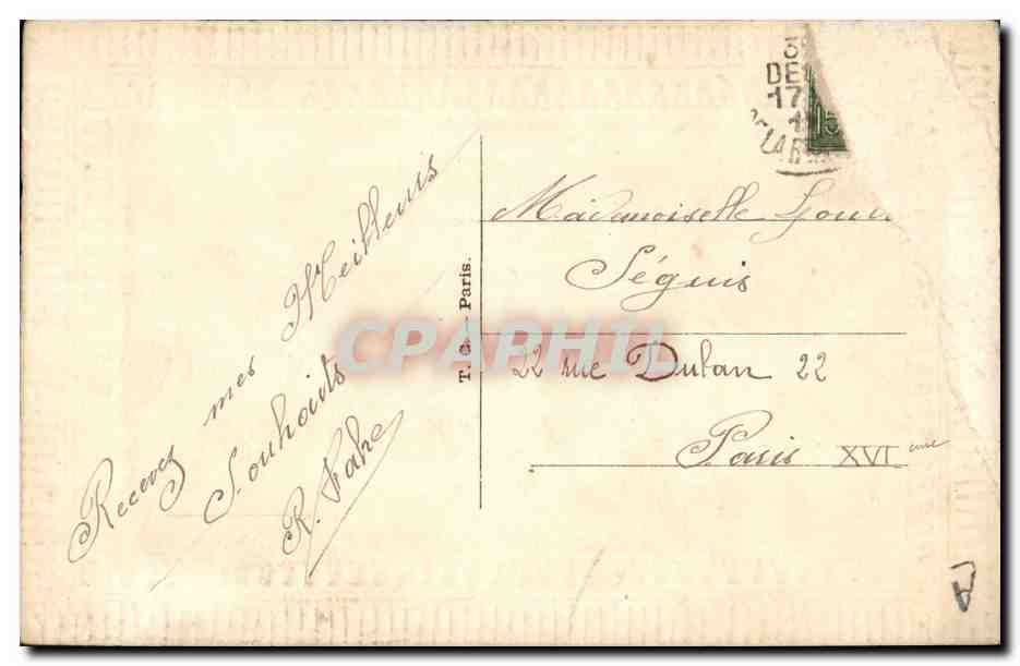 CPA Fantaisie Toilee Fleurs  — Rückseite