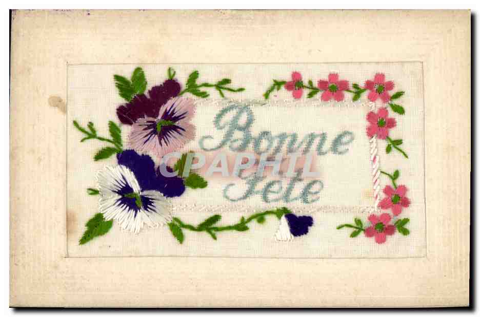 CPA Fantaisie Toilee Fleurs 