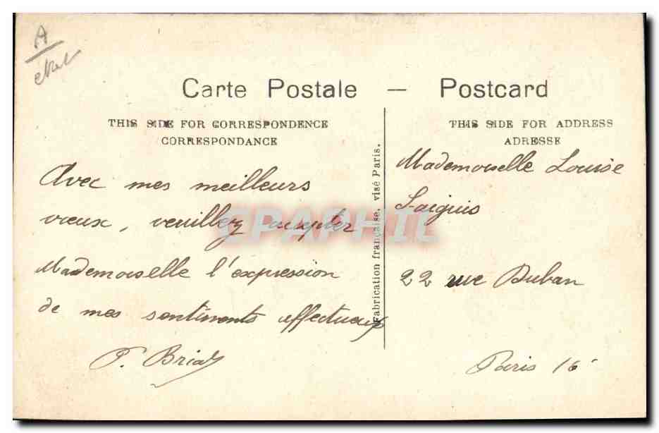 CPA Fantaisie Toilee Fleurs  — Rückseite