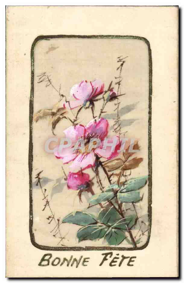 CPA Fantaisie Toilee Fleurs 