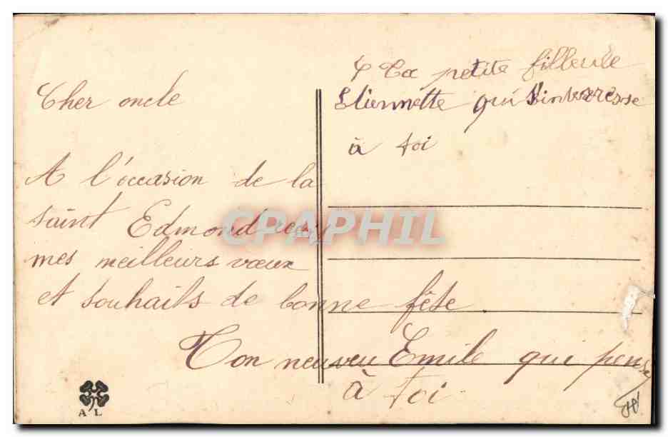 CPA Fantaisie Toilee Fleurs  — Rückseite