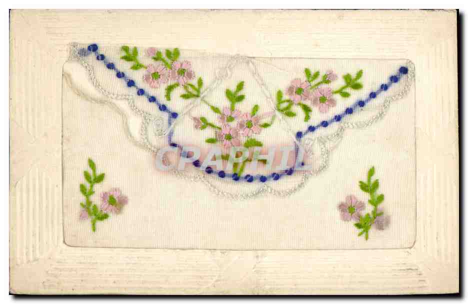 CPA Fantaisie Toilee Fleurs 