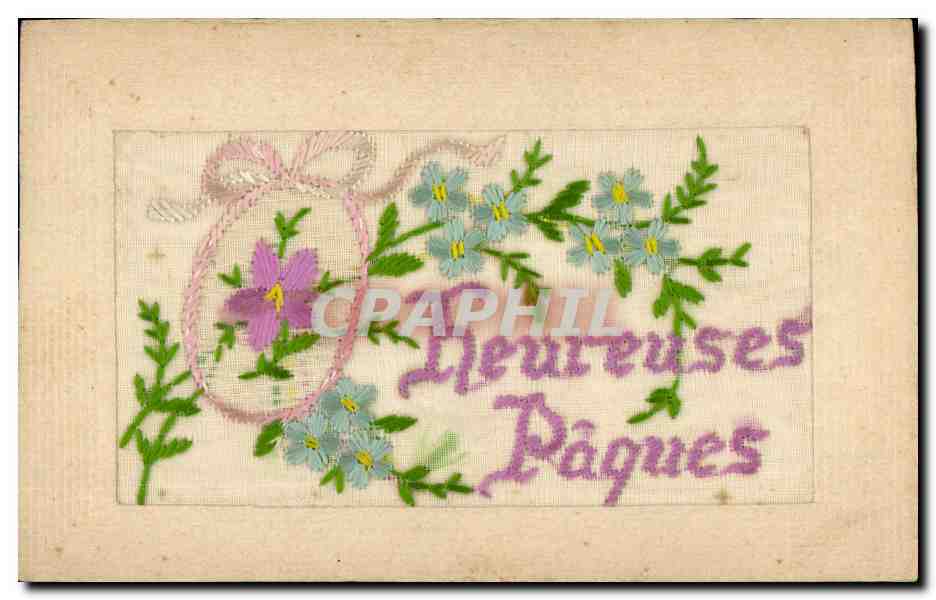 CPA Fantaisie Toilee Fleurs 