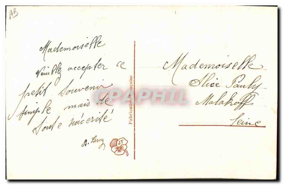 CPA Fantaisie Toilee Fleurs  — Verso