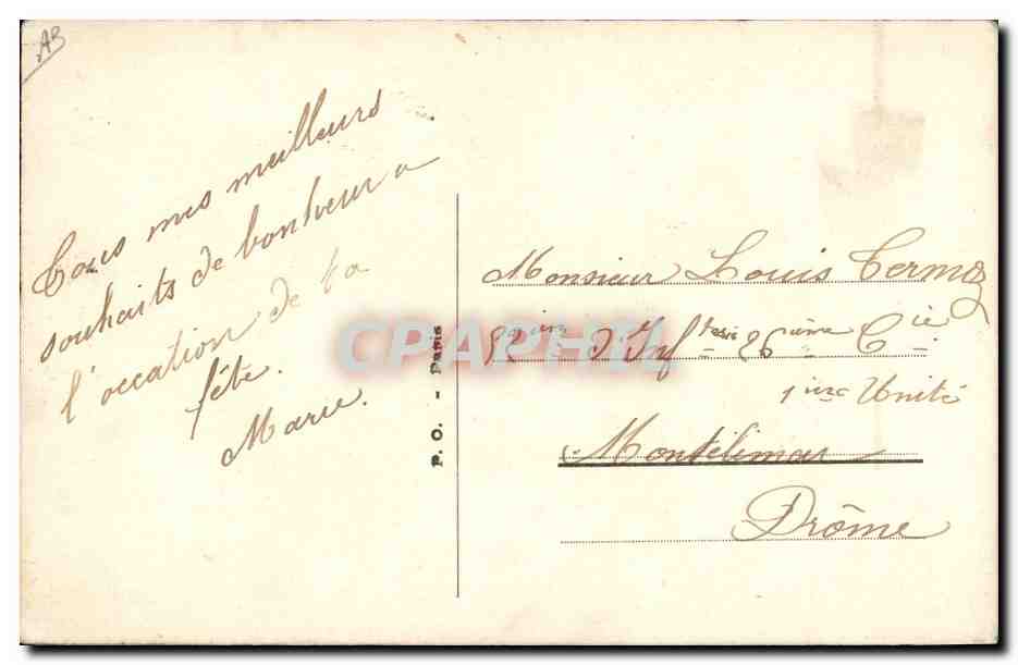 CPA Fantaisie Toilee Fleurs  — Rückseite