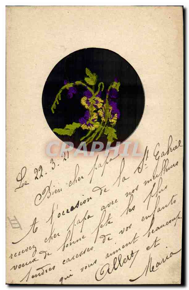 CPA Fantaisie Toilee Fleurs  — Rückseite