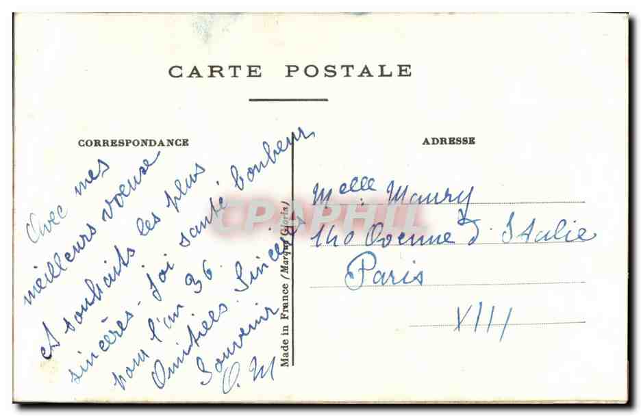 CPA Fantaisie Toilee Fleurs  — Rückseite