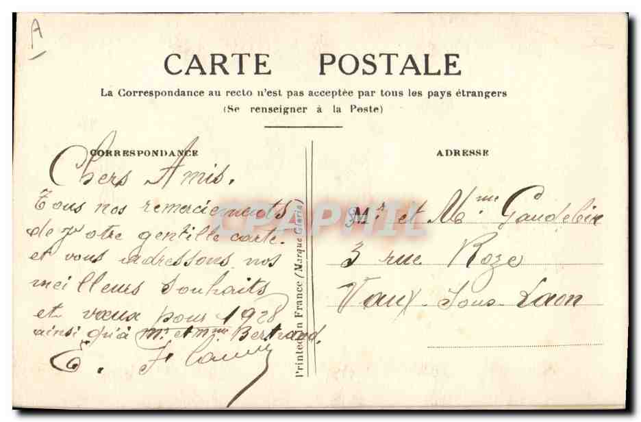 CPA Fantaisie Toilee Fleurs  — Rückseite
