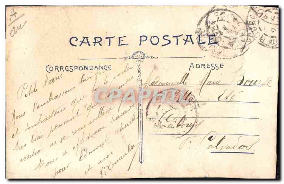 CPA Fantaisie Toilee Fleurs  — Rückseite