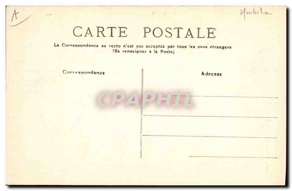 CPA Folklore Jeune fille de Guemene — Verso