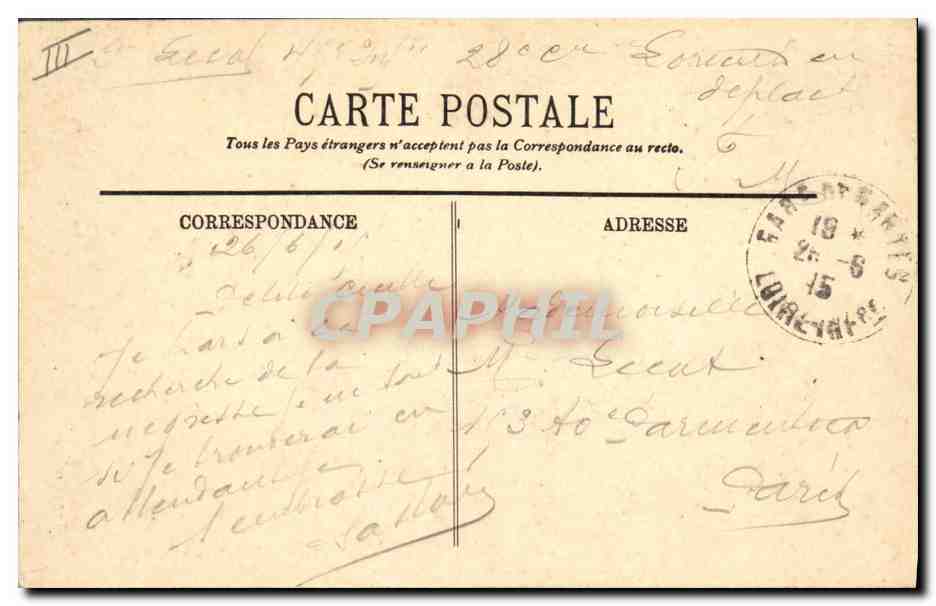 CPA Folklore Type Croisicais — Verso