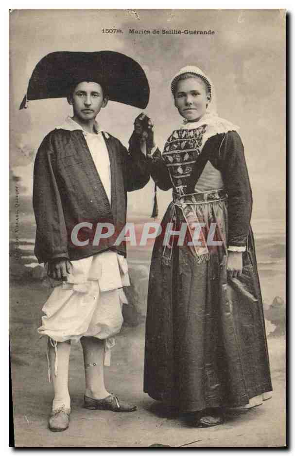 CPA Folklore Maries de Saille Querande Mariage