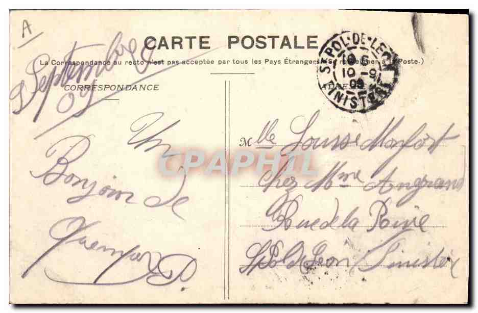 Jeune Homme de SCAER — Collection Villard, Quimper — n°4053 — Verso