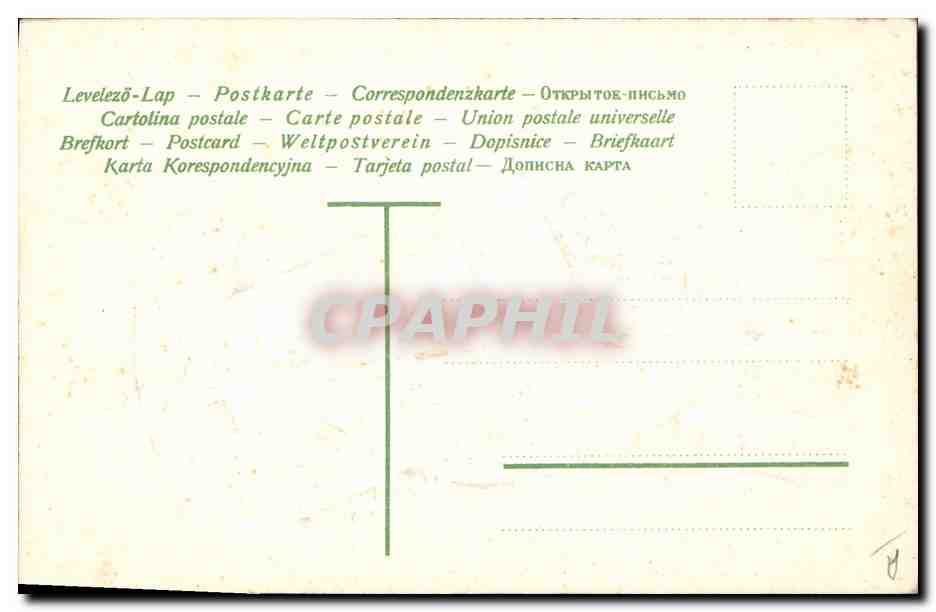 Deux poissons tenant une lettre — 1er Avril — CPAPHIL — Achterkant