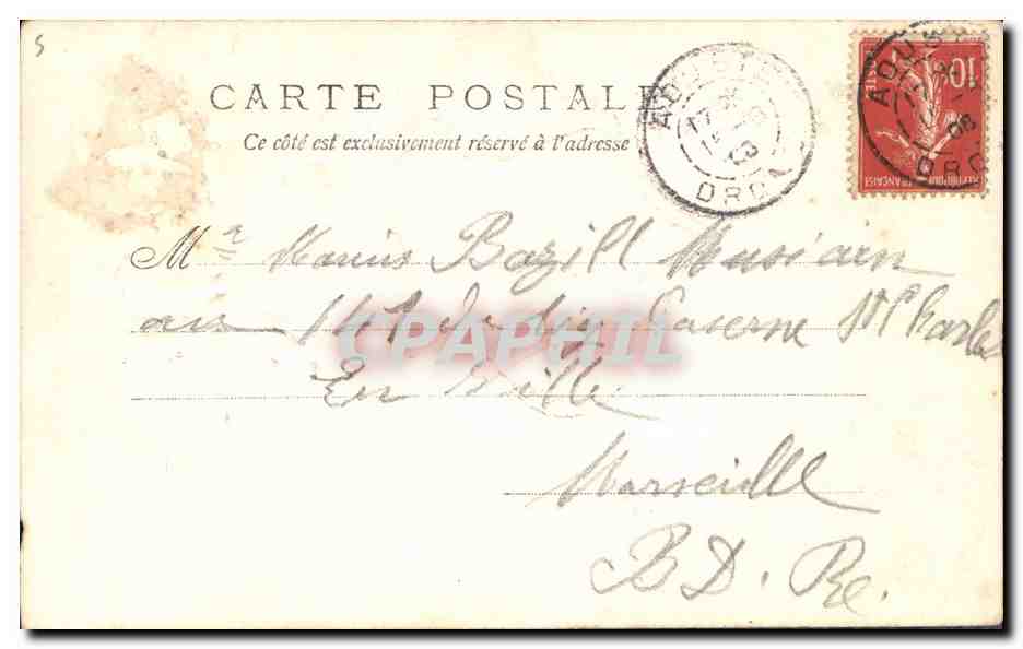 CPA Fantaisie Fleurs Femme — Verso