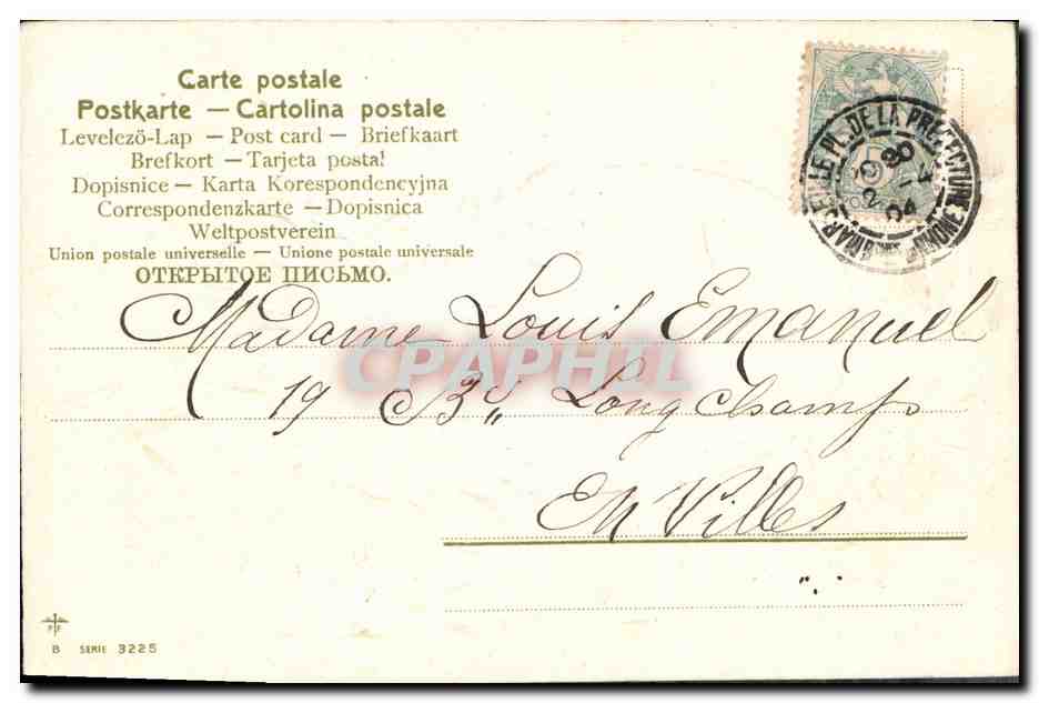 CPA Fantaisie Fleurs  — Verso