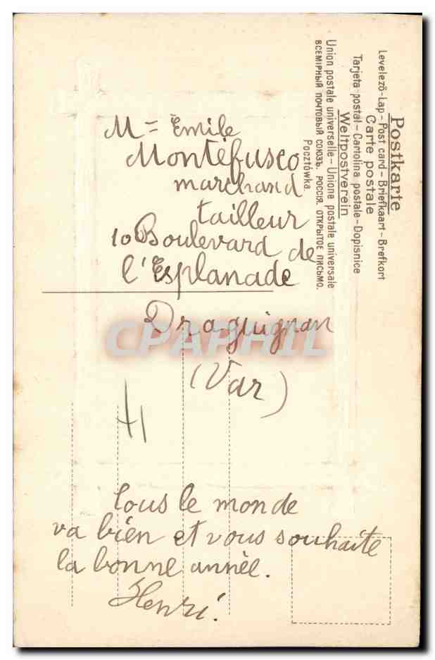 CPA Fantaisie Bateau de peche  — Verso
