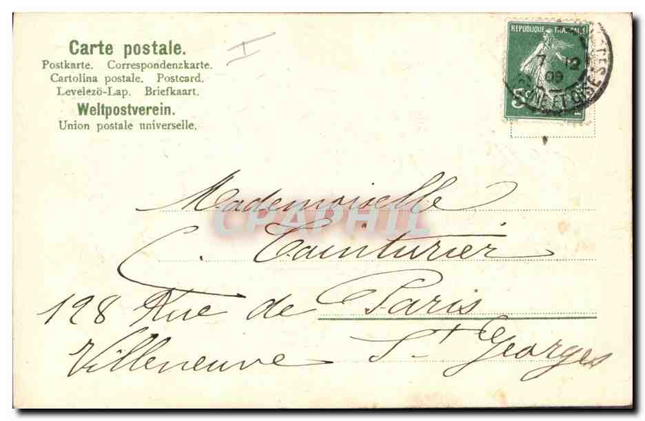 CPA Fantaisie Fleurs  — Rückseite