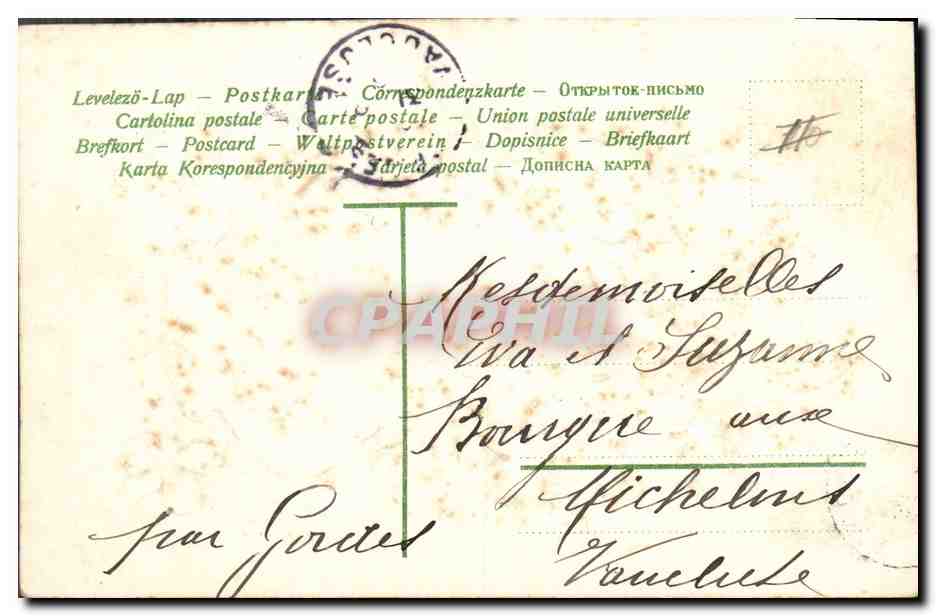 CPA Fantaisie Fleurs  — Rückseite