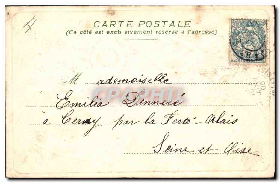 CPA Fantaisie Fleurs  — Rückseite