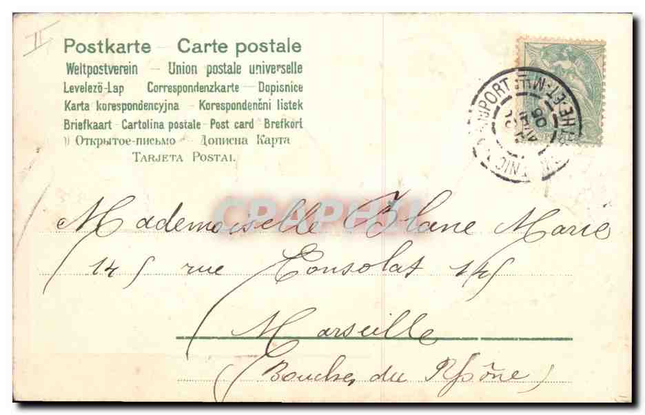 CPA Fantaisie Fleurs Poussins — Verso