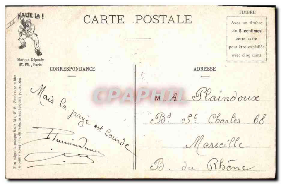 CPA Militaria Brouette C'est dur la corvee de quartier — Rückseite