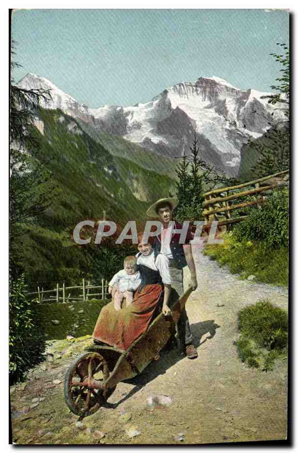CPA Folklore Brouette 