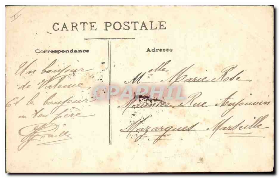 CPA Militaria Brouette Corvee de quartier — Verso
